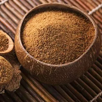 Set of 4 Vietnamese Coconut Bowls and Spoons by Okey Kitchen, 100% Natural, Organic, Eco-Friendly, Vegan, Buddha Smoothie Coco Bowl and Spoons from Ben Tre Artisan Craft (Polished)