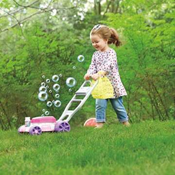 Fisher-Price Pink Bubble Mower for Kids