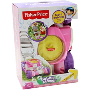 Fisher-Price Pink Bubble Mower for Kids