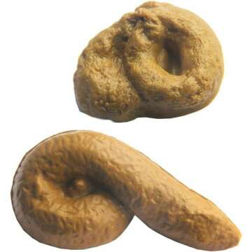 HOHAJIU Realistic Fake Poop Prank Toys - 2 Pack for April Fools' Fun