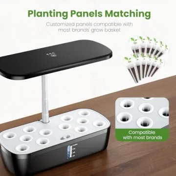 Hydroponic Indoor Garden System with LED Grow Light