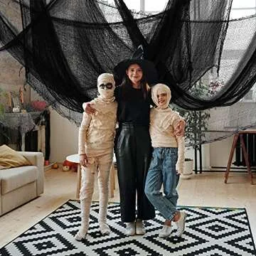 Watayo 500x39 Creepy Black Cloth for Halloween Decor