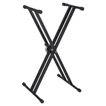 5 CORE Piano Keyboard Stand - Double X Heavy Duty Adjustable for 61-88 Keys