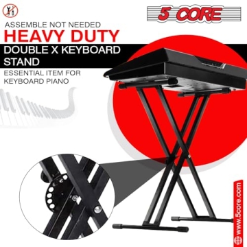 5 CORE Heavy Duty Adjustable Music Keyboard Stand