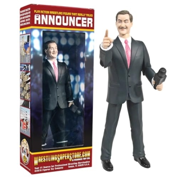 Talking Wrestling Ring Announcer Action Figure for Wrestling Action Figures