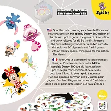 Spot It! Disney 100 Years of Wonder Game for Kids & Adults