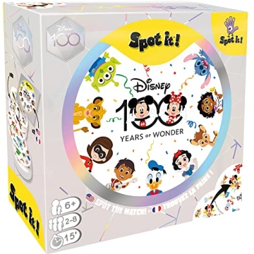 Spot It! Disney 100 Years of Wonder Game for Kids & Adults