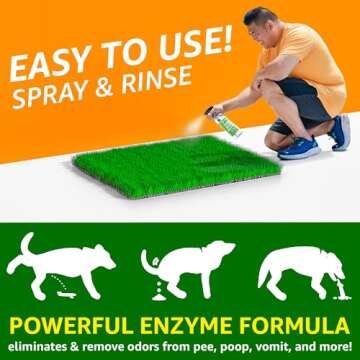 Paws and Play Turf Cleaner - Artificial Grass Dog Urine Cleaner That Cleans and Deodorizes Fake Grass | Turf Cleaner for Pet Urine Outdoor Ideal For Fake Grass Pee Pads - 32 Fl Oz (Single)