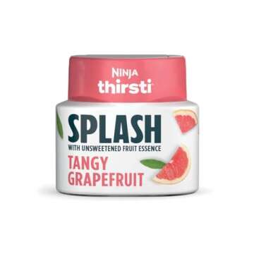 Ninja Thirsti Flavored Water Drops, SELTZER Grapefruit, Crisp and Refreshing Sparkling Water, Zero Calories, Zero Sugar, Zero Sweeteners, Makes 20, 12oz drinks, 3 Pack, WCFGPFTAM
