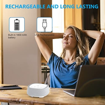 Rechargeable White Noise Machine with 28 Soothing Sounds