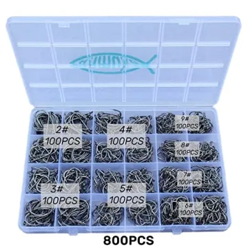 800 PCS Freshwater Saltwater Fishing Hooks Set for Anglers