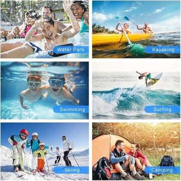 Crenova Waterproof Pouch 2 Pack Beach Accessories Waterproof Bag Fanny Pack 2 Waist Strap Adjustable Extra-Long Belt for Outdoor Water Sports