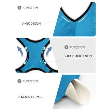 High Support Racerback Sports Bra for Women - Yoga & Gym