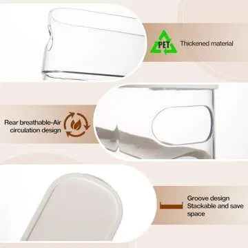 Dingerjar Egg Holder for Fridge, Auto Rolling Fridge Egg Organizer, Space Saving Eggs Dispenser for Refrigerator Storager