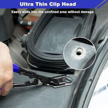 AXELECT 3Pcs Trim Removal Tool -Trim Removal Tool Set,Car Pry Tool Kit, Car Panel Door Audio Trim Tool Kit Bumper Clips Puller Retainer Fastener Clips Remover