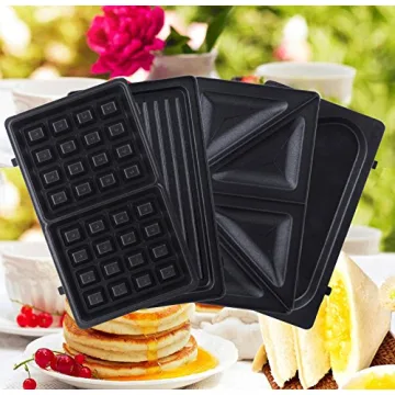 ZZ Breakfast Sandwich Maker with Detachable Plates S6141A-B