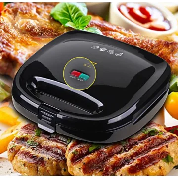 ZZ Breakfast Sandwich Maker with Detachable Plates S6141A-B