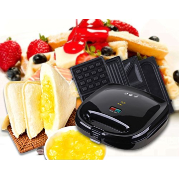 ZZ Breakfast Sandwich Maker with Detachable Plates S6141A-B