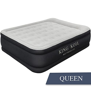 KING KOIL Luxury Queen Air Mattress with Built-in Pump