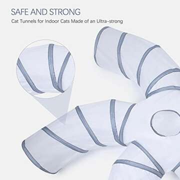 EGETOTA Cat Tunnel for Indoor Cats with Peek Hole