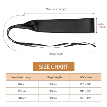 Macoking Thick Black Wide Obi Belt for Women