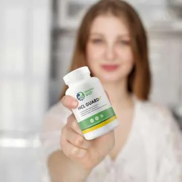 Healthy Gut HCL Guard+ | Promotes Healthy Digestive Function | Betaine Hydrochloride, Organic Ginger Root and DGL, & Pepsin | 60 Servings