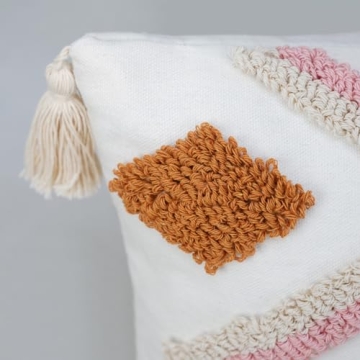 Pink Boho Lumbar Pillow Cover for Stylish Home Decor