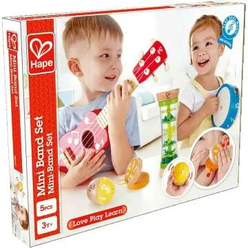 Hape Mini Band Instruments - 5 Piece Music Set for Kids