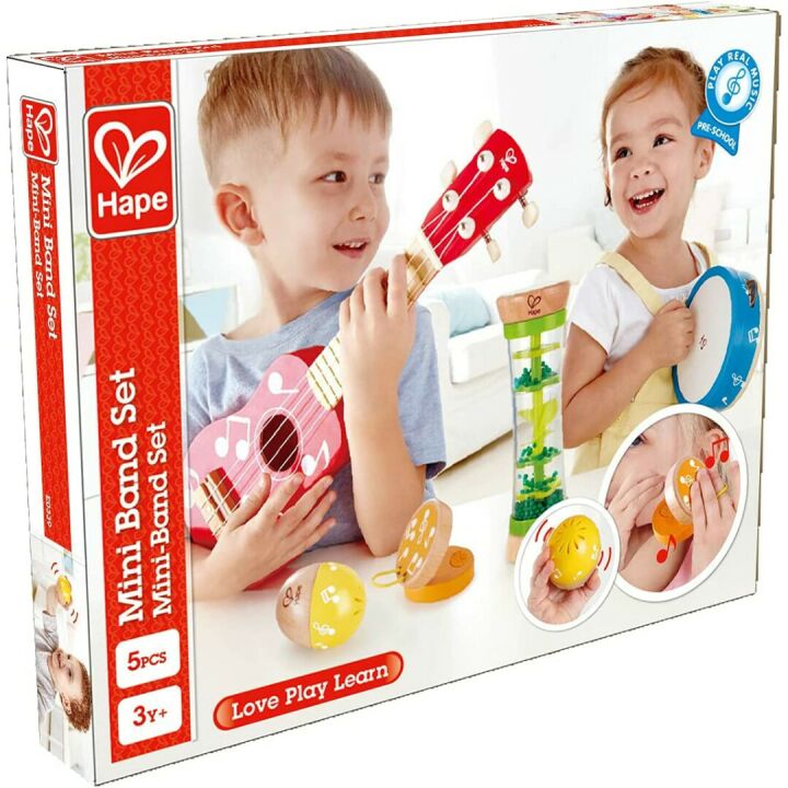 Hape Mini Band Instruments - 5 Piece Music Set for Kids