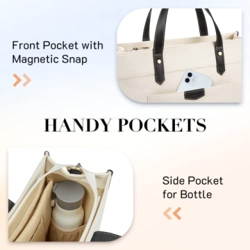 Missnine Laptop Tote Bag Stylish & Functional 15.6 Inch