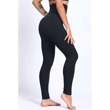 LUOYANXI Fleece Lined Leggings Women Thick High Waisted Leggings Winter Warm Tights