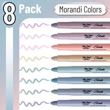 Mr. Pen- Gel Highlighter, 8 Pack, Morandi Colors, Bible Highlighters No Bleed, No Bleed Highlighters, Bible Highlighter, Bible Markers, Gel Highlighters for Bibles, Highlighter