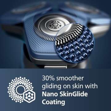 Philips Norelco Shaver 7300, Rechargeable Wet & Dry Electric Shaver with SenseIQ Technology, Pop-up Trimmer, Charging Stand, Click-on Nose Trimmer, & Travel Case, S7887/92