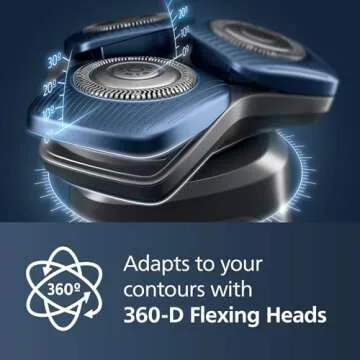 Philips Norelco Shaver 7300, Rechargeable Wet & Dry Electric Shaver with SenseIQ Technology, Pop-up Trimmer, Charging Stand, Click-on Nose Trimmer, & Travel Case, S7887/92