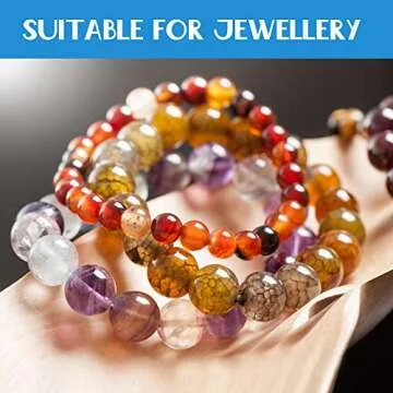 YGDZ 1.5mm Clear Beading Cord for Bracelets & Crafts