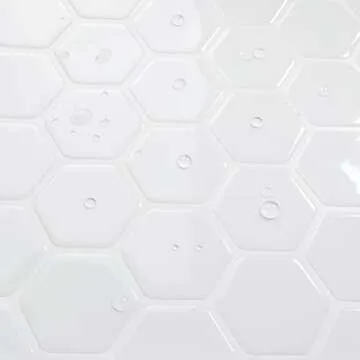 WalDecoo Hexagon Peel and Stick Backsplash, 10 Sheets Premium 3D Self Adhesive Wall Tile Sticker, Large Stick on Backsplash for Kitchen and Bathroom (12" x 12")