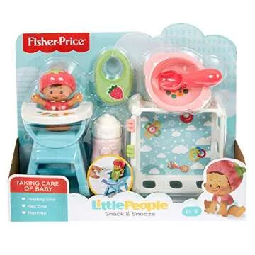 Fisher-Price Little People Snack & Snooze Set for Ages 1.5-5
