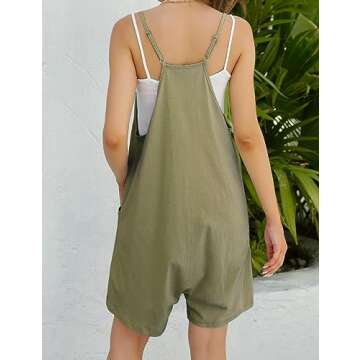 IDEALSANXUN Womens Jumpsuits Overall Shorts for Women Casual Comfy Wide Leg Maternity Overalls Summe...