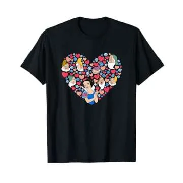 Disney Snow White Heart Valentine's Day T-Shirt