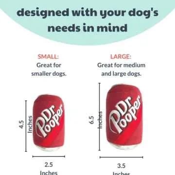 Huxley & Kent for Dogs | Dr Pooper (Large) | Power Plush Dog Toy with Squeaker | Funny Dog Toy | Cute Dog Toy | H&K Squeaky Dog Toy