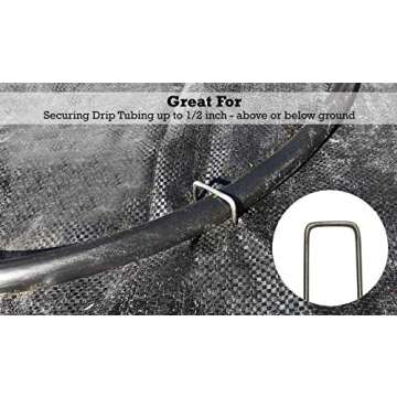 Sandbaggy 200-Pack 6 inch Landscape Staples - Great for Securing Landscape Fabric, Ground Cover or Drip Irrigation Tubing - Trusted by Farmers & Contractors Across USA