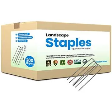 Sandbaggy 200-Pack Landscape Staples for Secure Gardening Design