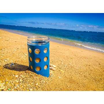 Silicone Mason Jar Protector Sleeve (2 Pack) | Fits Ball, Kerr 24oz (1.5 pint) Wide-Mouth Jars | Thickest Silicone Sleeve | Microwave & Dishwasher Safe | For Coffee, Tea and Smoothies (Green)