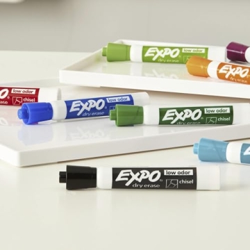 EXPO Low Odor Dry Erase Markers - 12 Assorted Colors