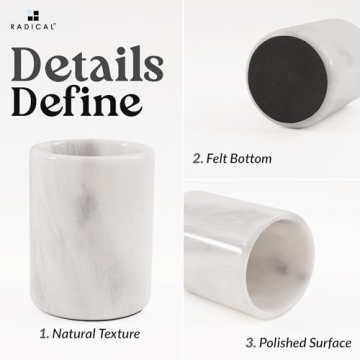 Radicaln Marble Utensil Holder for Stylish Kitchens