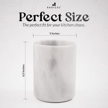 Radicaln Marble Utensil Holder for Stylish Kitchens