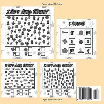 I Spy And Count Halloween: Skeleton Activity Book For Kids 2-5, Celebrate Day Of The Death With Blac...