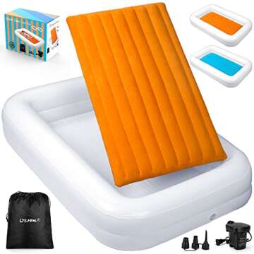 USHMA Portable Toddler Travel Bed | Inflatable Safety Mattress
