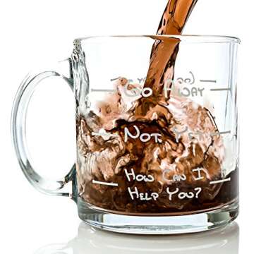 Go Away Funny Glass Coffee Mug For Men & Women