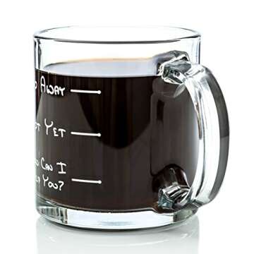 Go Away Funny Glass Coffee Mug For Men & Women